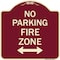 Signmission No Parking Fire Zone W/ Bidirectional Arrow Heavy-Gauge Aluminum Sign, 18" x 18", BU-1818-23619 A-DES-BU-1818-23619 - alternate 1